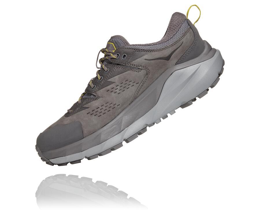 Tenis Trail Hoka One One Masculino Cinzentas - Kaha Baixo Gore-Tex - 685-TSBRHK